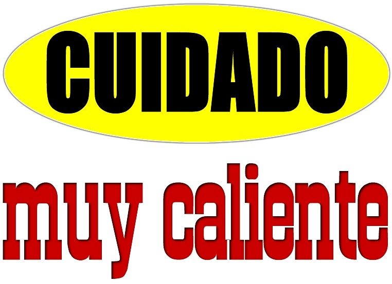 Cuidado   Muy Caliente Español Delantal Divertido  