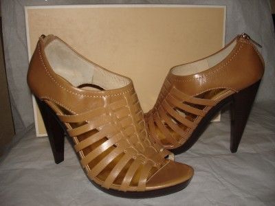 NIB MICHAEL KORS PEMBROKE CAMEL BOOTIE PUMPS 8.5 & 11  