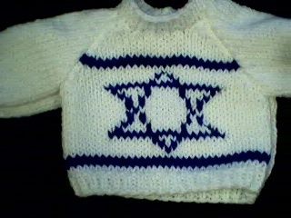 Star of David Sweater Handmade for Bitty Baby Doll  