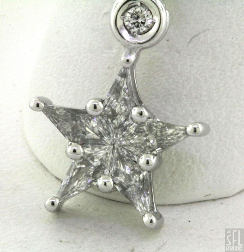   WHITE GOLD 2.97CT VVS1/D NOBLE STAR DIAMOND PENDANT W/APPRAISAL  