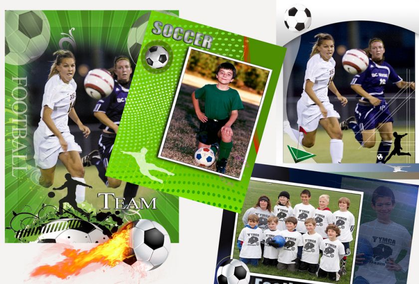 Photoshop Templates for Sports Frames & Backgrounds  