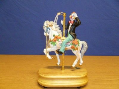 Clown Carousel Music Box  