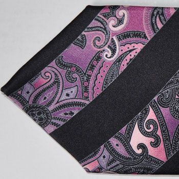 100% new w.tag VITALIANO PANCALDI tie black pink AUTHENTIC $195  