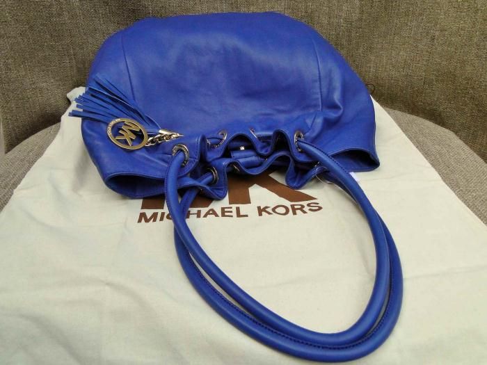 Michael Kors Cobalt Leather Ring Tote NWT  