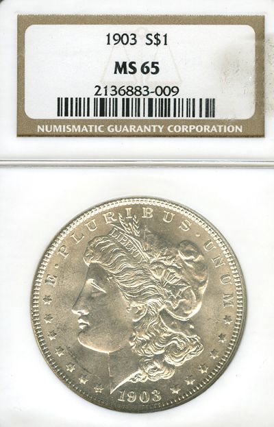 1903 NGC MS 65 MORGAN SILVER DOLLAR S$1 FB70  