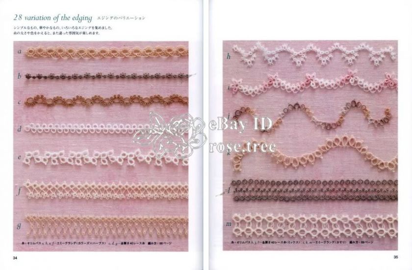 Tatting Lace Doily & Decoration Japanese Pattern Book  