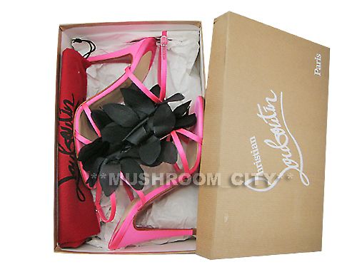 Christian Louboutin Pink Mount Street Satin Heels 40  