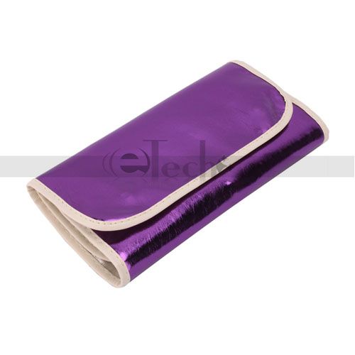 16 Pcs Purple Makeup Brush Cosmetic Set with Pouch  