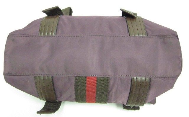 MARC LABAT Purple Brown Red Nylon Satchel Handbag  