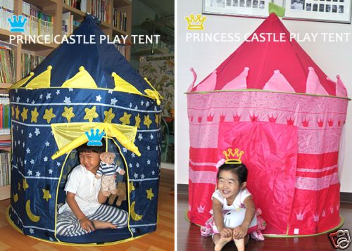 Cubby House Princess Prince Castle Play Tent Blue  