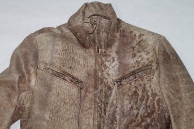 NWT ANN DEMEULEMEESTER Beige Cuir Leather Jacket Size 40 $1855  