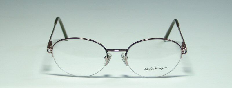 NEW SALVATORE FERRAGAMO 1554 51 18 135 ROSE HALF RIM EYEGLASSES 