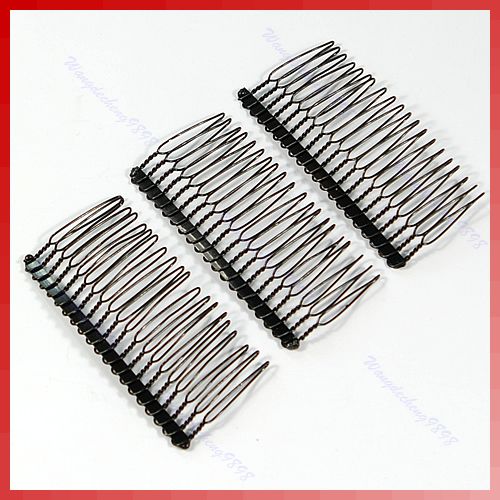 3pcs New Bendable Metal Headband Hair Clip Clips Comb  