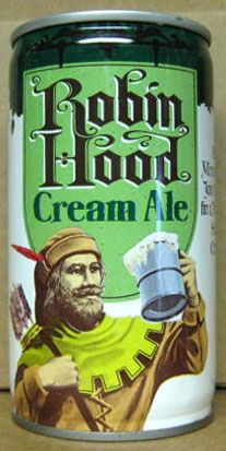 ROBIN HOOD CREAM ALE Beer 12oz cs Can Pgh, PENNSYLVANIA  