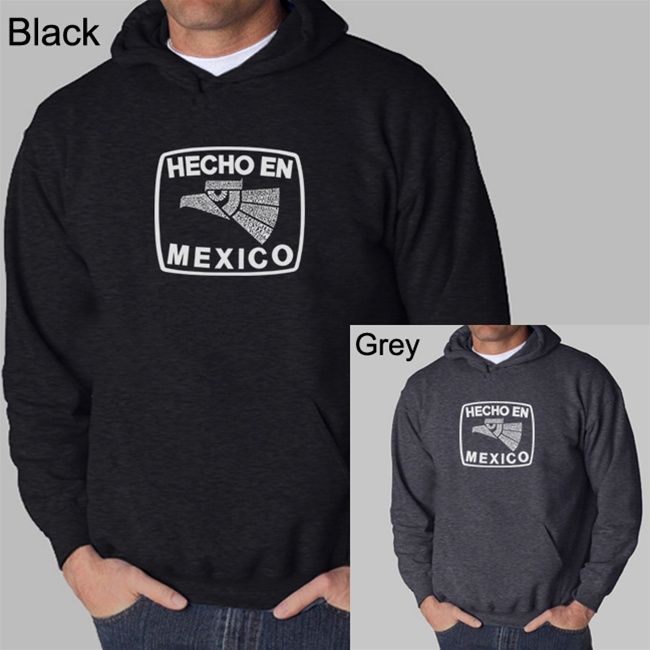 Mens Hooded Sweatshirt Hecho En Mexico Word Art $0 Ship  