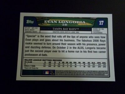 for auction is a 2008 Topps Red Hot Rookies auto RC of Evan Longoria 