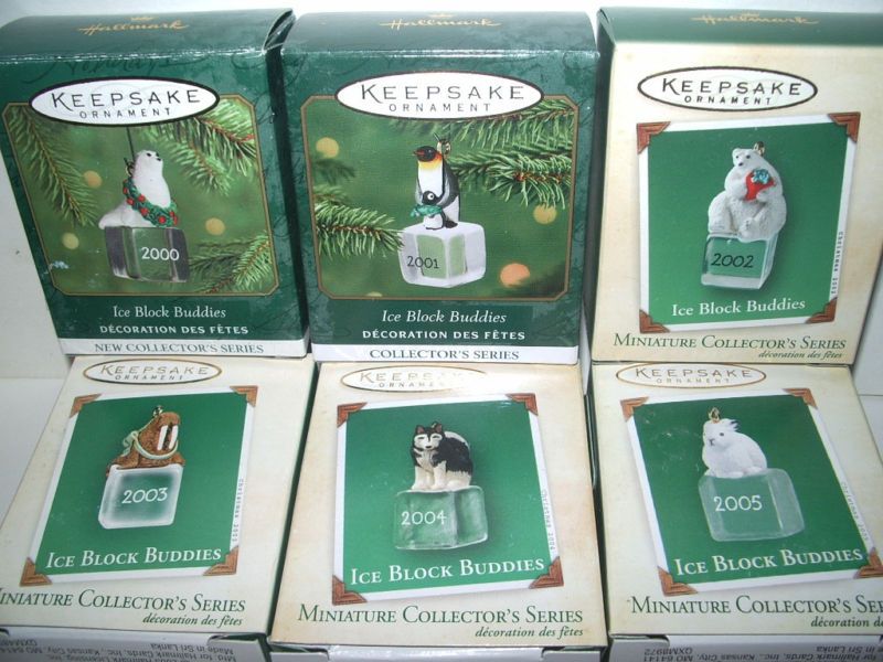 2000 05 Hallmark Mini ICE BLOCK BUDDIES complete 6pcSet  