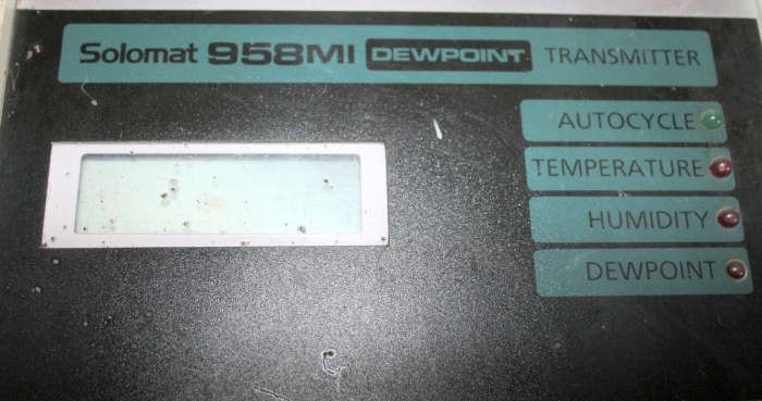 SOLOMAT DEWPOINT TRANSMITTER TEMP HUMIDITY Model # 958MI  