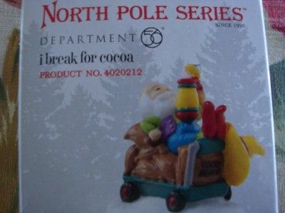 DEPT 56 Snow Village I BREAK FOR COCOA NIB  