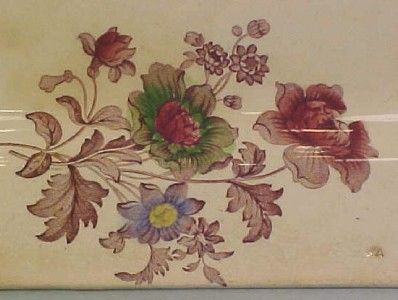 Antique MARONE DRESDEN FLOWERS MULBERRY TRANSFERWARE SERVING PLATTER 