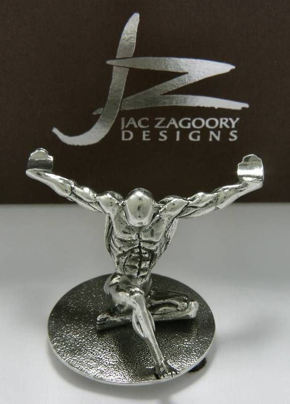 Jac Zagoory #102 / Mini Atlas Pen Holder in Pewter  