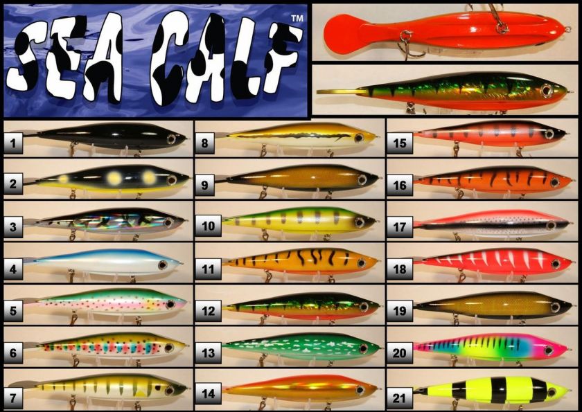   Sea Calf Glider Musky Lure Largemouth Bass Northern Pike Muskie Esox