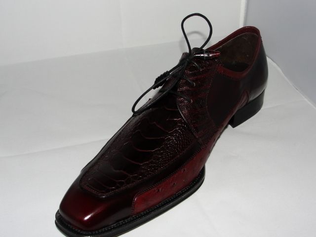 NIB Mezlan 13431PS Burgundy Lace Up Dress Shoe  