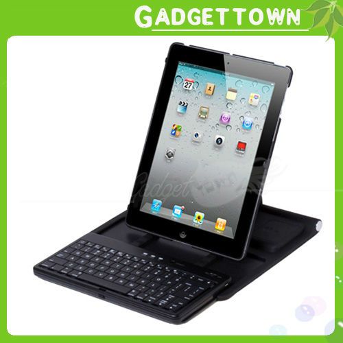 NEW Bluetooth Keyboard Swivel Rotate Case Cover iPad 2  