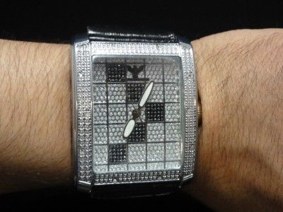 MENS DIAMOND KING .10CTW REAL GENUINE DIAMOND WATCH  