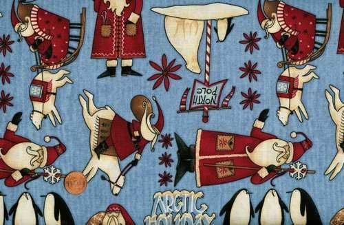 DEBBIE MUMM ARTIC HOLIDAY TOSSED ALLOVER QUILT FABRIC  