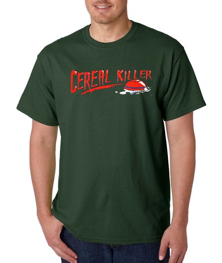 Serial Cereal Killer Funny 100% Cotton Tee Shirt  