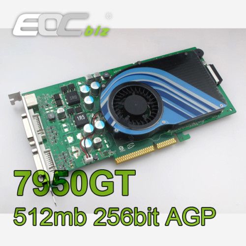 3D Video Card 7950GT nVIDIA GeForce 7950 GT 512 MB AGP  