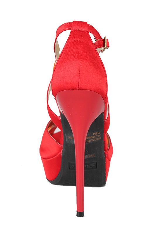 BRAND NEW RED ORANGE HIGH 5 HEEL STILETTO PLATFORM PUMP WOMENS SANDAL 