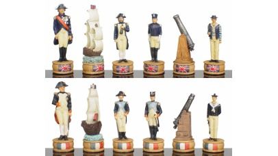 British & French Navy Theme Chess Set  