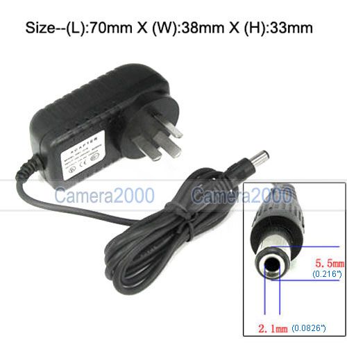 AC 100 240V to DC 12V 1000mA 1A Power Adaptor US UK AU EU For Security 