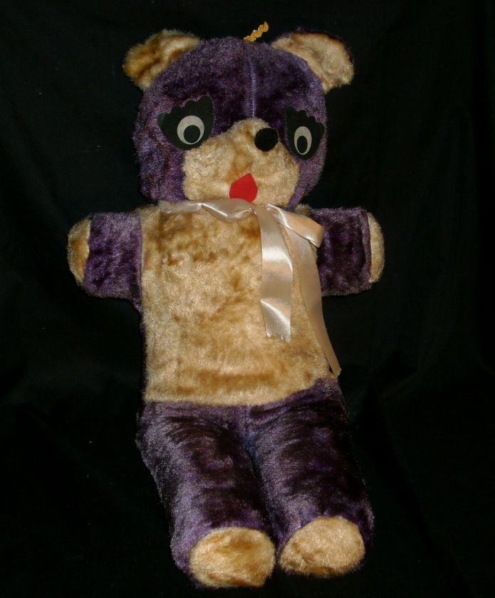 22 VINTAGE SUPERIOR TOY & AND NOVELTY PURPLE TEDDY BEAR STUFFED 