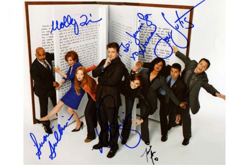 Castle Full Cast Nathan Fillion Stana Katic Susan Sullivan Signed 