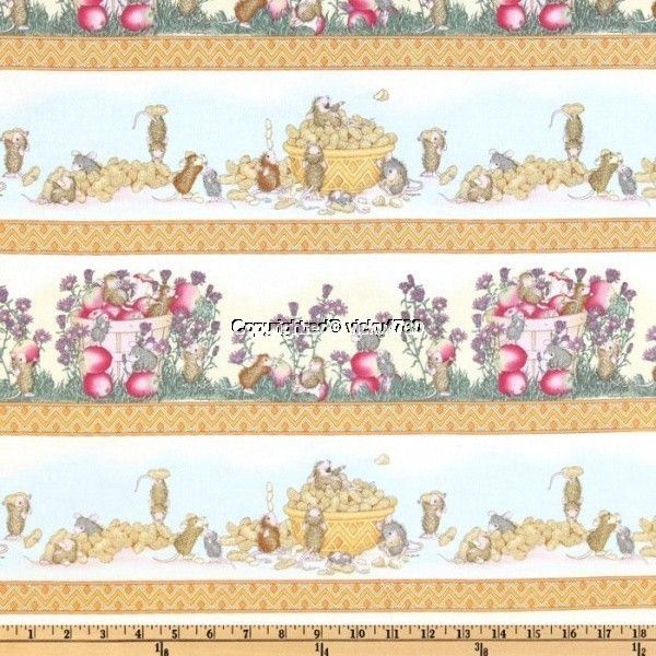 House Mouse World Border Stripe by Ellen Jareckie BTY  