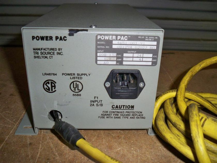 Tri Source Power Pac 4651 001 91 Power Supply 24V DC 4A  