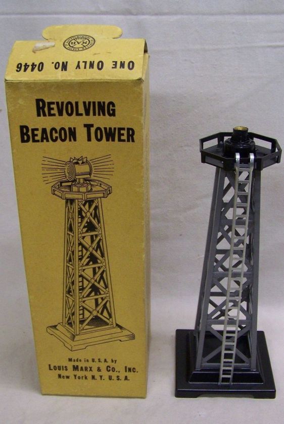Marx #0446 revolving beacon tower boxed L/N very nice box  