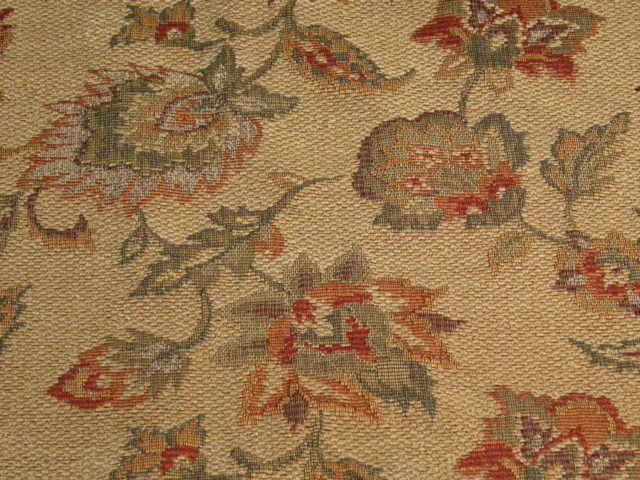 Birchwood Green Red Gold Paisley Upholstery Fabric bty  