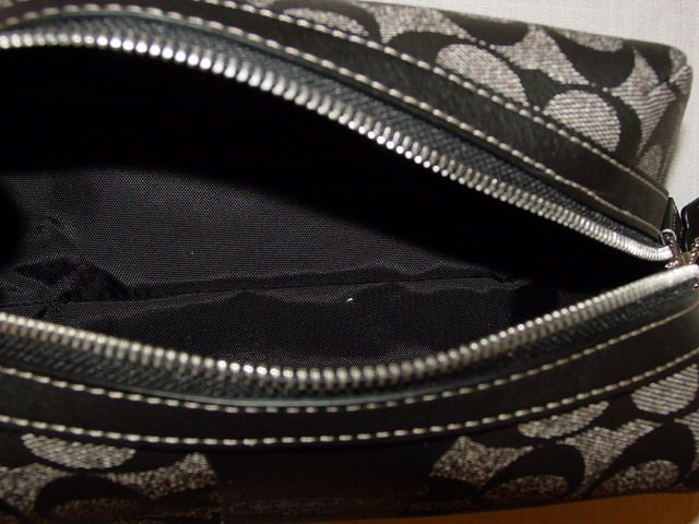 New COACH Signature Black White Travel Kit Bag F77225  