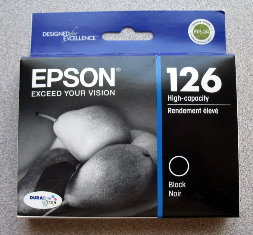 Epson GENUINE 126 Black Ink (RETAIL BOX) T126120 WorkForce 630 635 645 