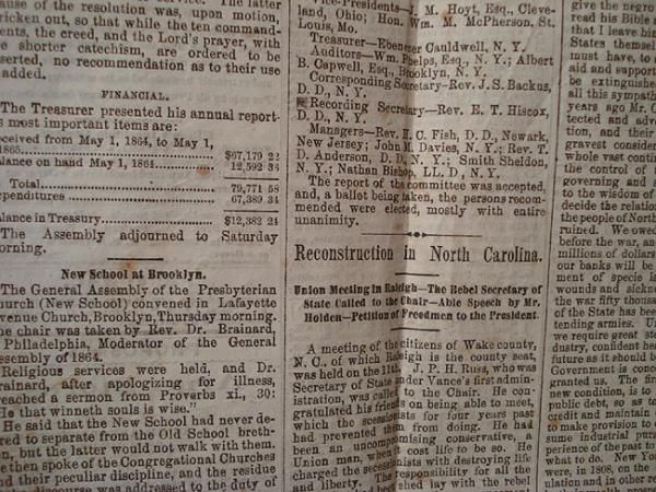 CW NEWSPAPER JEFF DAVIS FORTRESS MONROE ~ LINCOLN TRIAL  