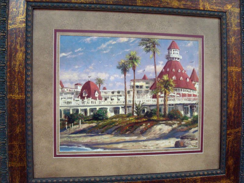 THOMAS KINKADE FRAMED HOTEL DEL CORONADO   