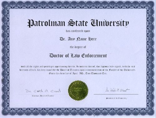   diploma is a great gift for the law enforcement officer in your life