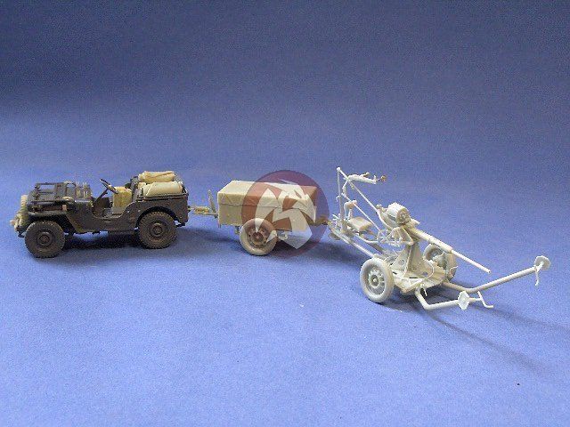 Resicast 1/35 Polsten Gun, Trailer and Jeep Conversion Set (for Tamiya 