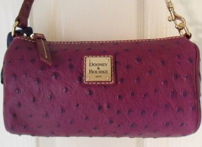 NWT Dooney & Bourke OSTRICH Mini Barrel PURPLE $98  