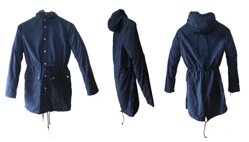 NEW AMERICAN APPAREL RAIN PARKA  