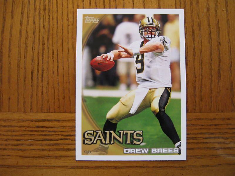 2010 Topps DREW BREES Saints Card #100  